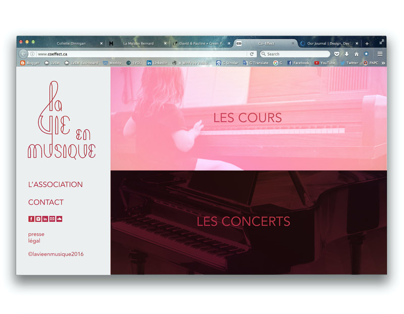 Nouveau site web proposé pour l'association La Vie en Musique