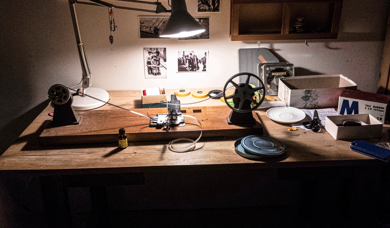 8mm film work station